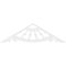 Ekena Millwork Pitch Wagon Wheel Architectural Grade PVC Gable Pediment, 60"W x 17 1/2"H x 1"P (7/12) GPP060X018X100WAG - alternate 2